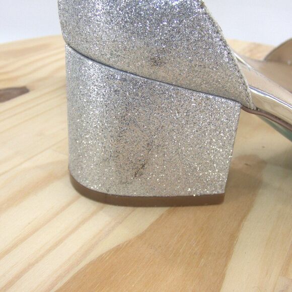 Betsey Johnson Silver Glitter Heels - Picture 8 of 10
